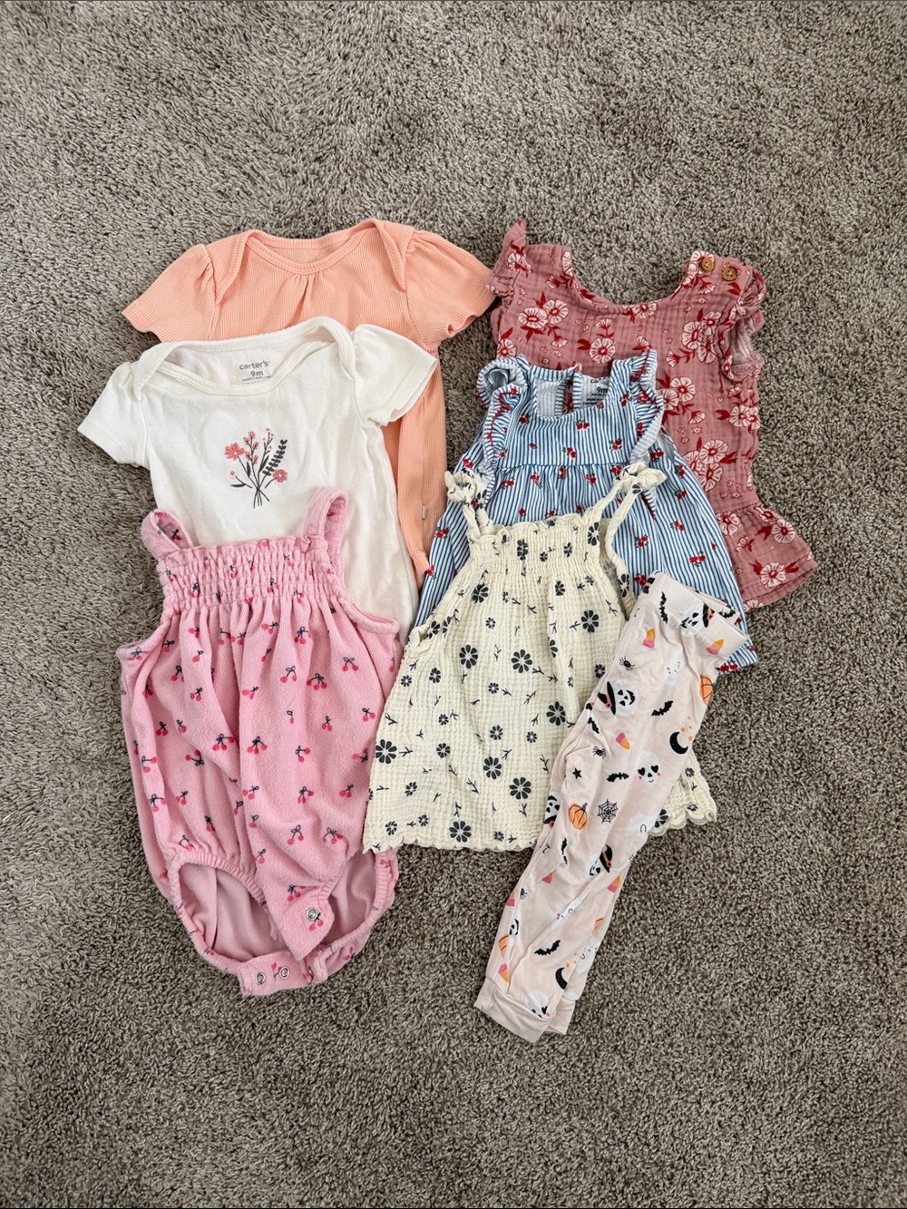 Baby Girl 7 Piece Clothing Bundle - Sizes 9-18 Mo